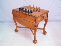 wooden chess table