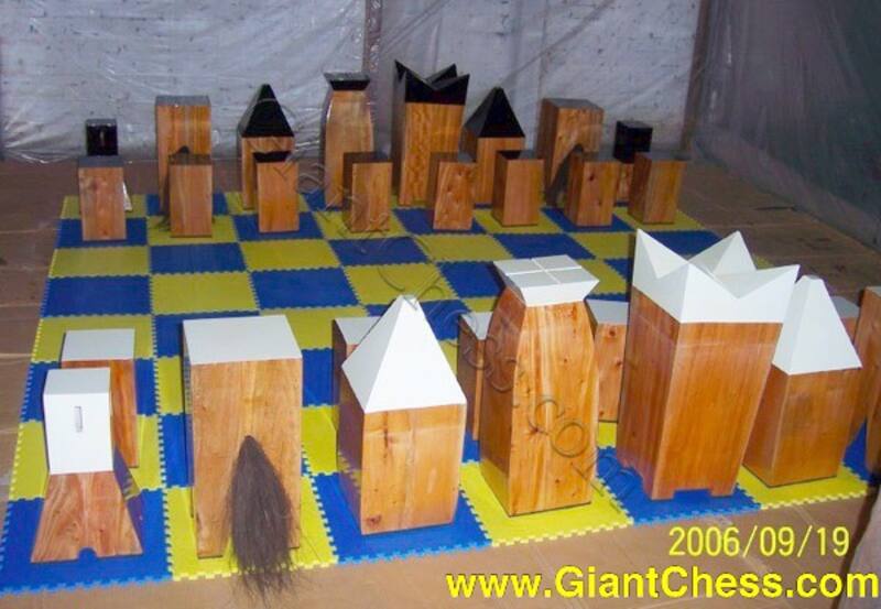Custom carved chess pieces