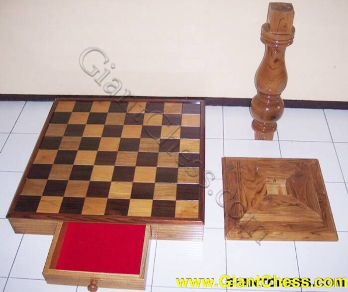 Teak wood chess table